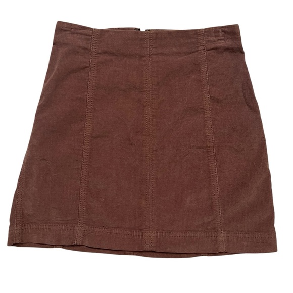 Free People Women’s Back Zip Corduroy Mini Skirt - Size 2 - Picture 1 of 10